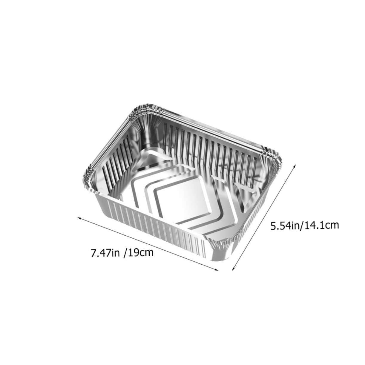 10-Pack Heavy Duty Disposable Foil Food Pans for Air Fryer & BBQ - Silver Roasting Trays for Grilling & Baking