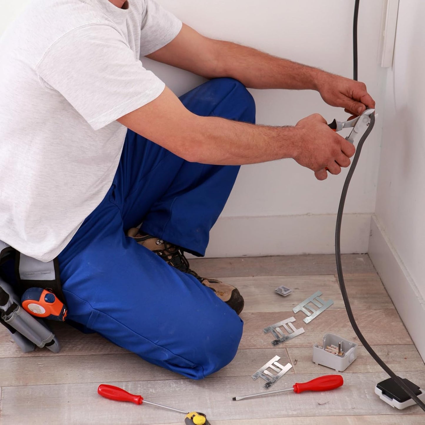 10 Pack Jicoyin Electrical Box Mounting Straps for Old Work Switch Boxes with Plaster Ears