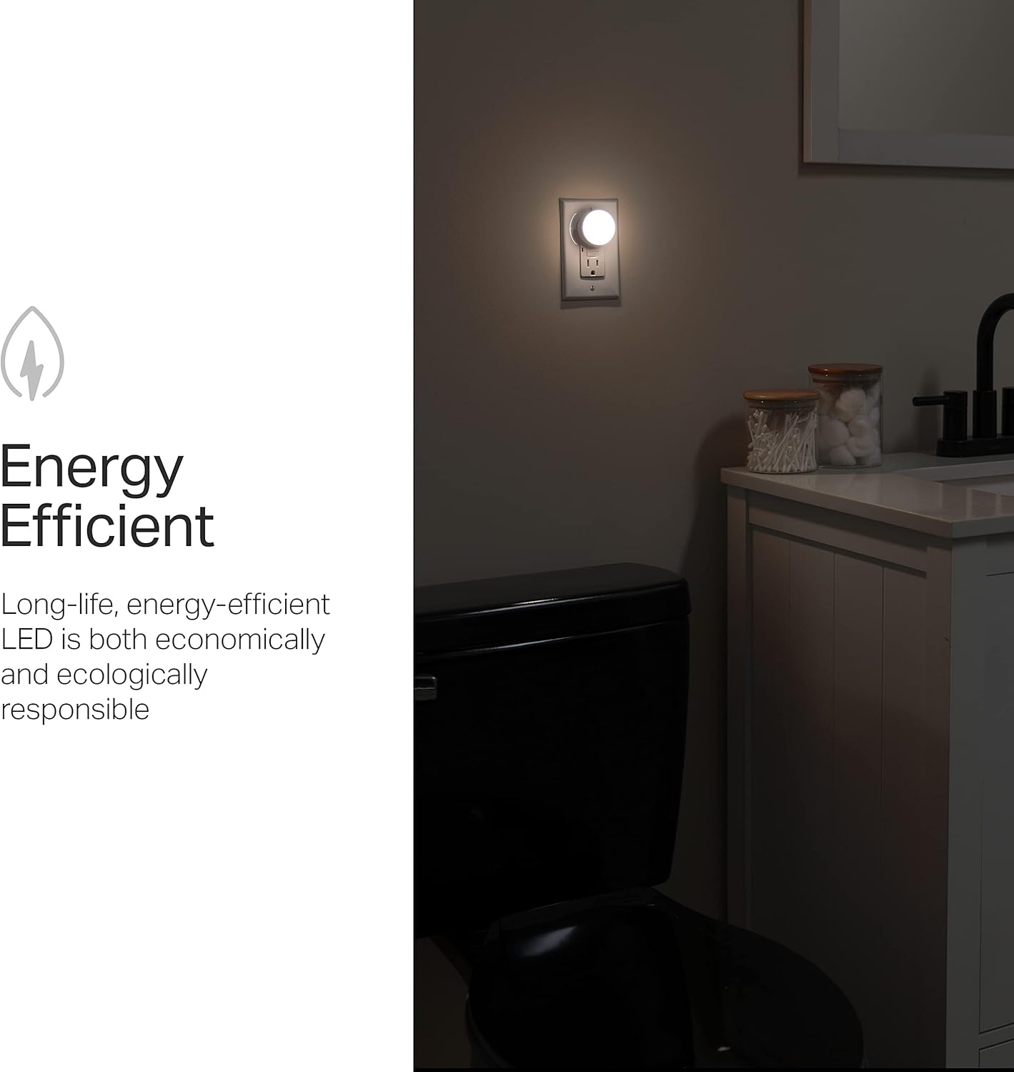 10 Pack Mini LED Night Lights with Dusk to Dawn Sensor for Bedroom, Bathroom, Nursery, Hallway, Kitchen - Warm White Ambient Lighting - Compact Plug-In Lights by Night