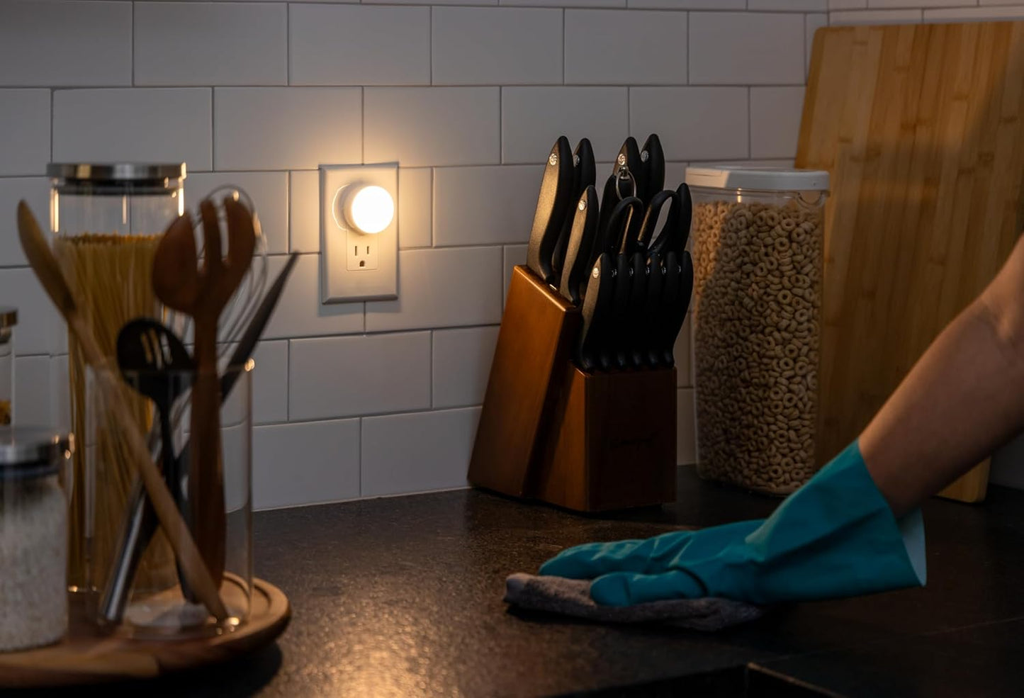 10 Pack Mini LED Night Lights with Dusk to Dawn Sensor for Bedroom, Bathroom, Nursery, Hallway, Kitchen - Warm White Ambient Lighting - Compact Plug-In Lights by Night