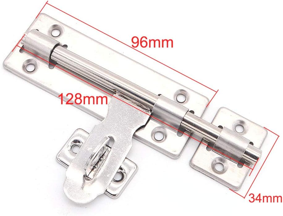 10 Pack of NUZAMAS 6" Stainless Steel Door Latches with Slide Bolt Lock for Bathroom, Window, Furniture, Pet Gate
