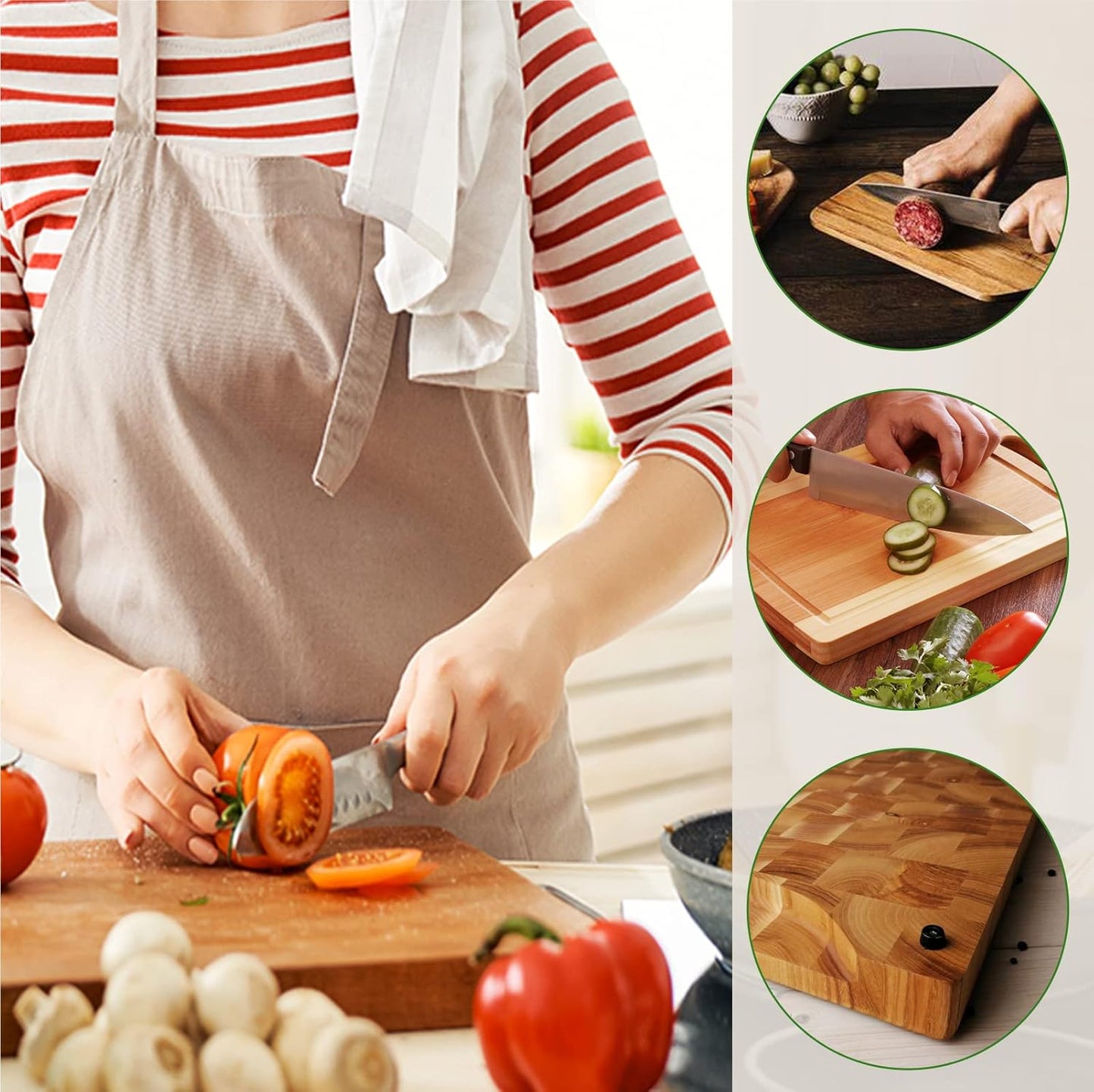 10 Pack Round White Rubber Non Slip Cutting Board Feet with Stainless Steel Screws - 0.51" x 0.98