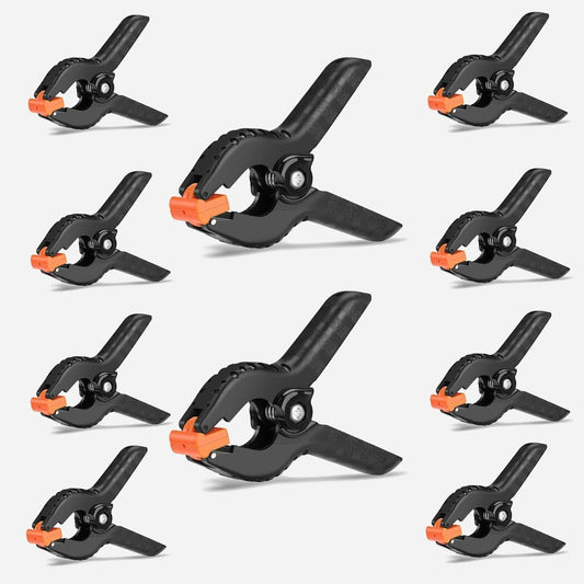 10 Pack Seadasyoon 4.5in Professional Plastic Spring Clamps for Crafts, Backdrop Stand, Photography Studios, Woodworking