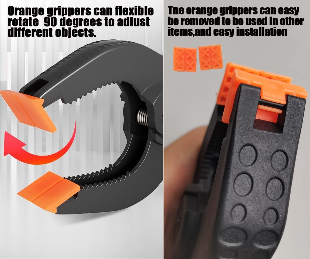 10 Pack Seadasyoon 4.5in Professional Plastic Spring Clamps for Crafts, Backdrop Stand, Photography Studios, Woodworking