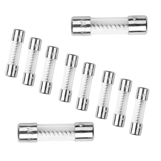 10-Pack T12AL250V 5x20mm 12A Slow Blow Glass Fuse 250V - Time Delay 12Amp Slow-Acting Fuse