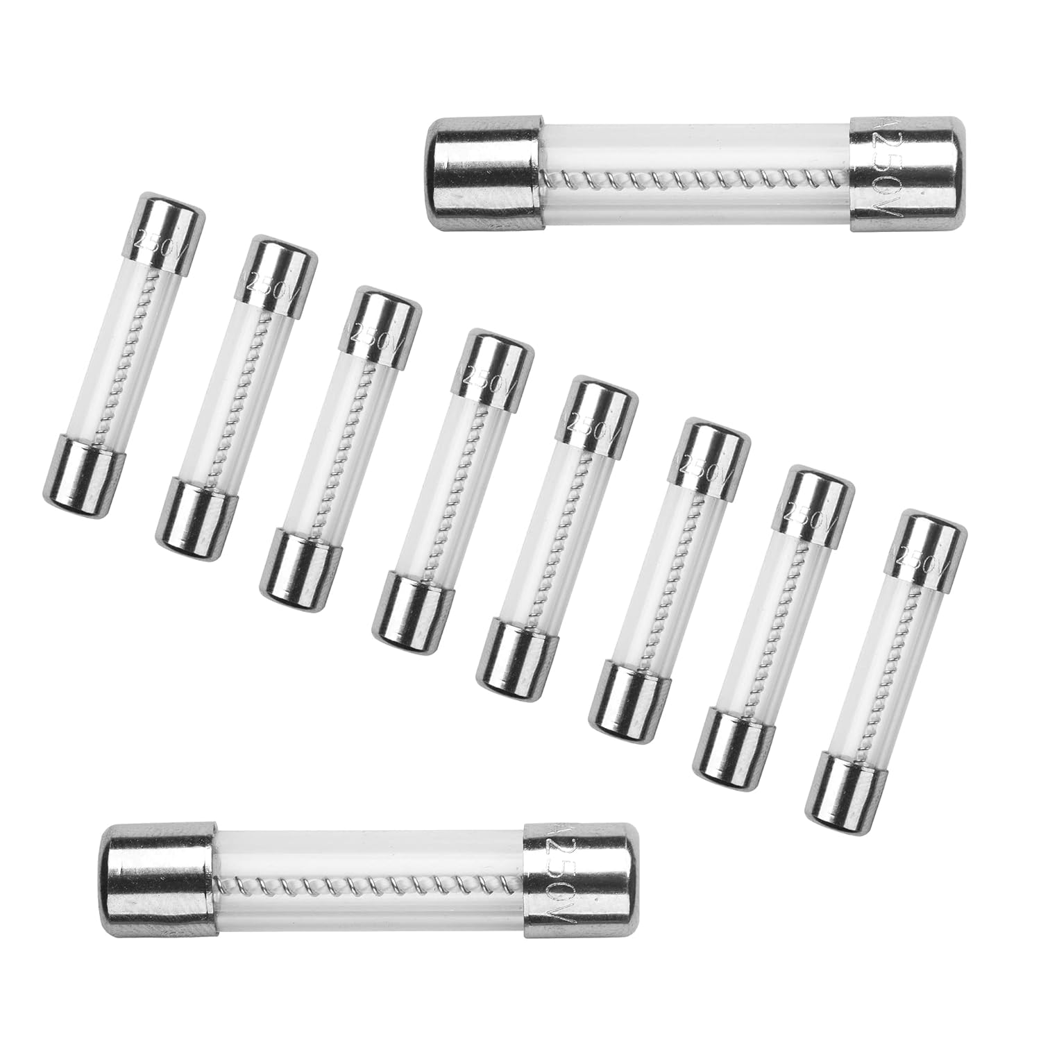 10 Pack T5AL250V 6x30mm Slow Blow Fuse - 5A 250V Glass Time-delay Fuses