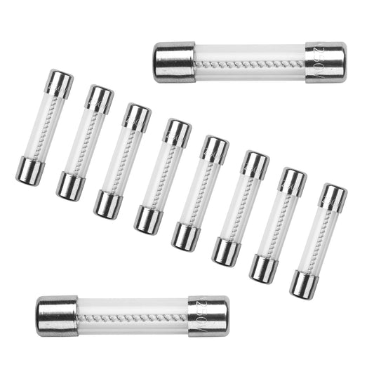 10 Pack T5AL250V 6x30mm Slow Blow Fuse - 5A 250V Glass Time-delay Fuses