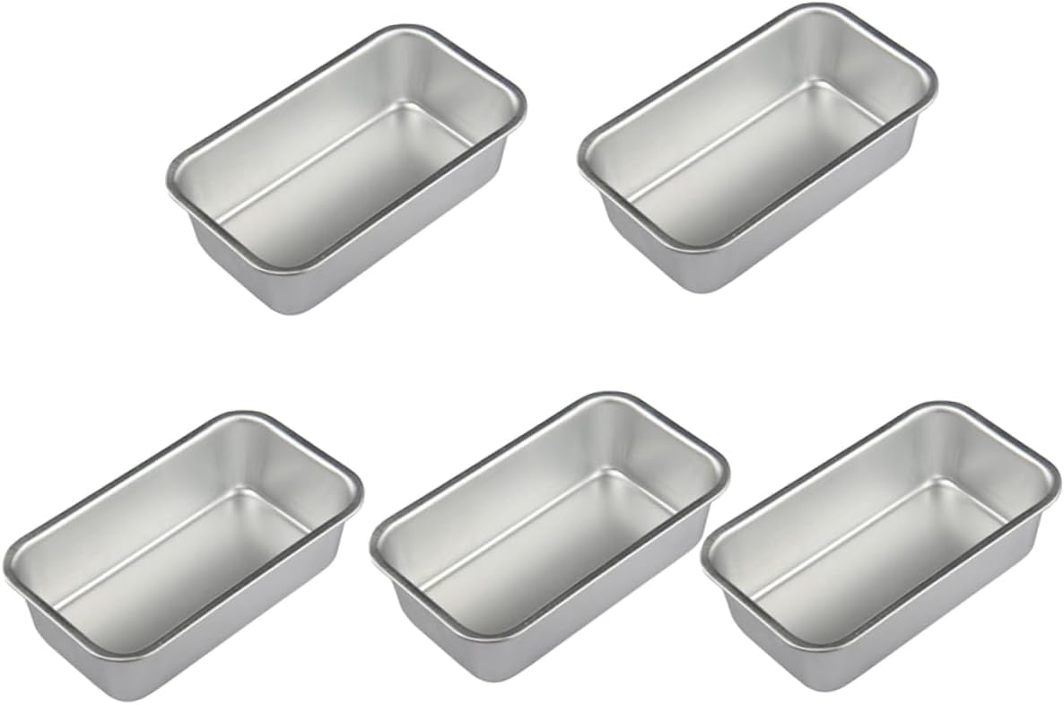 10 Piece Bread Baking Tray Set with Lid - Cheesecake Casserole Dishes, Wire Loaf Pan, Divided Serving Tray - Fryer Oven Loaf Tin Baking Dish - Household Baking Plate Silver