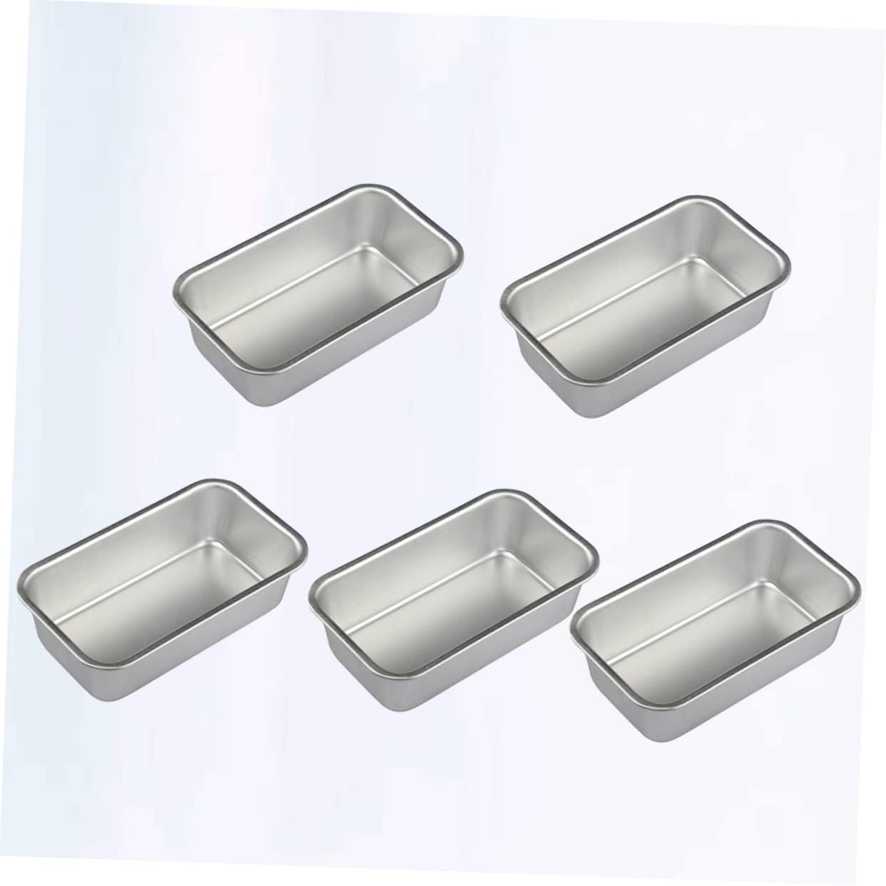 10 Piece Bread Baking Tray Set with Lid - Cheesecake Casserole Dishes, Wire Loaf Pan, Divided Serving Tray - Fryer Oven Loaf Tin Baking Dish - Household Baking Plate Silver