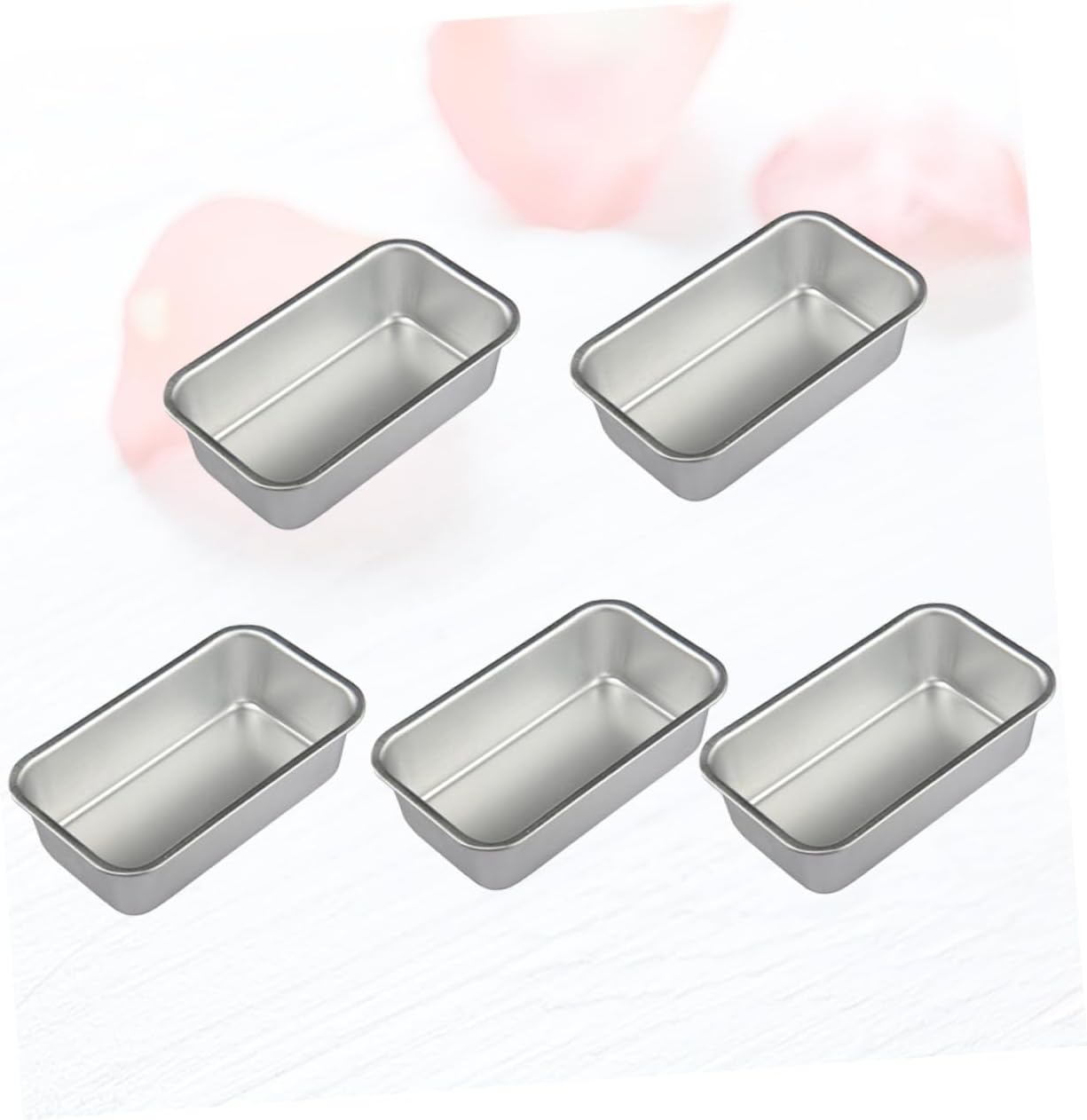 10 Piece Bread Baking Tray Set with Lid - Cheesecake Casserole Dishes, Wire Loaf Pan, Divided Serving Tray - Fryer Oven Loaf Tin Baking Dish - Household Baking Plate Silver