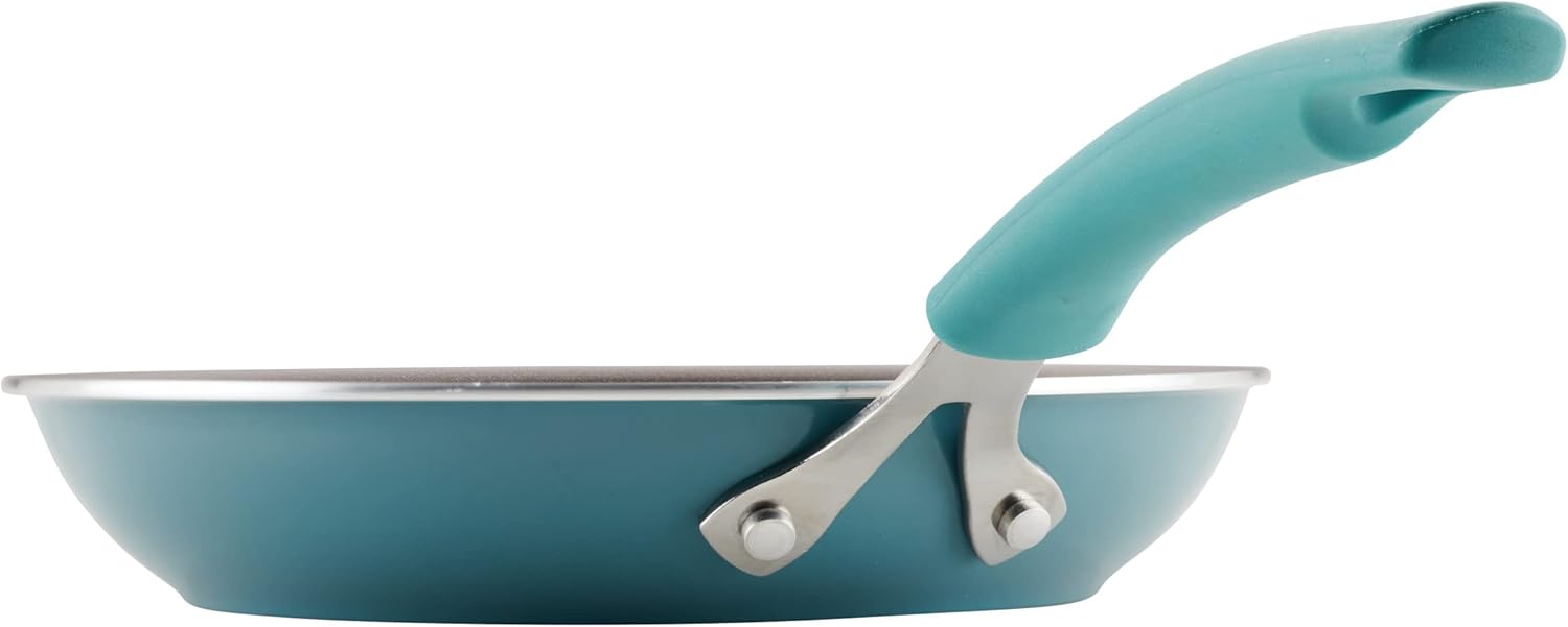 10 Piece Rachael Ray Nonstick Cookware/Pots and Pan Set in Agave Blue - Cook and Create in Style