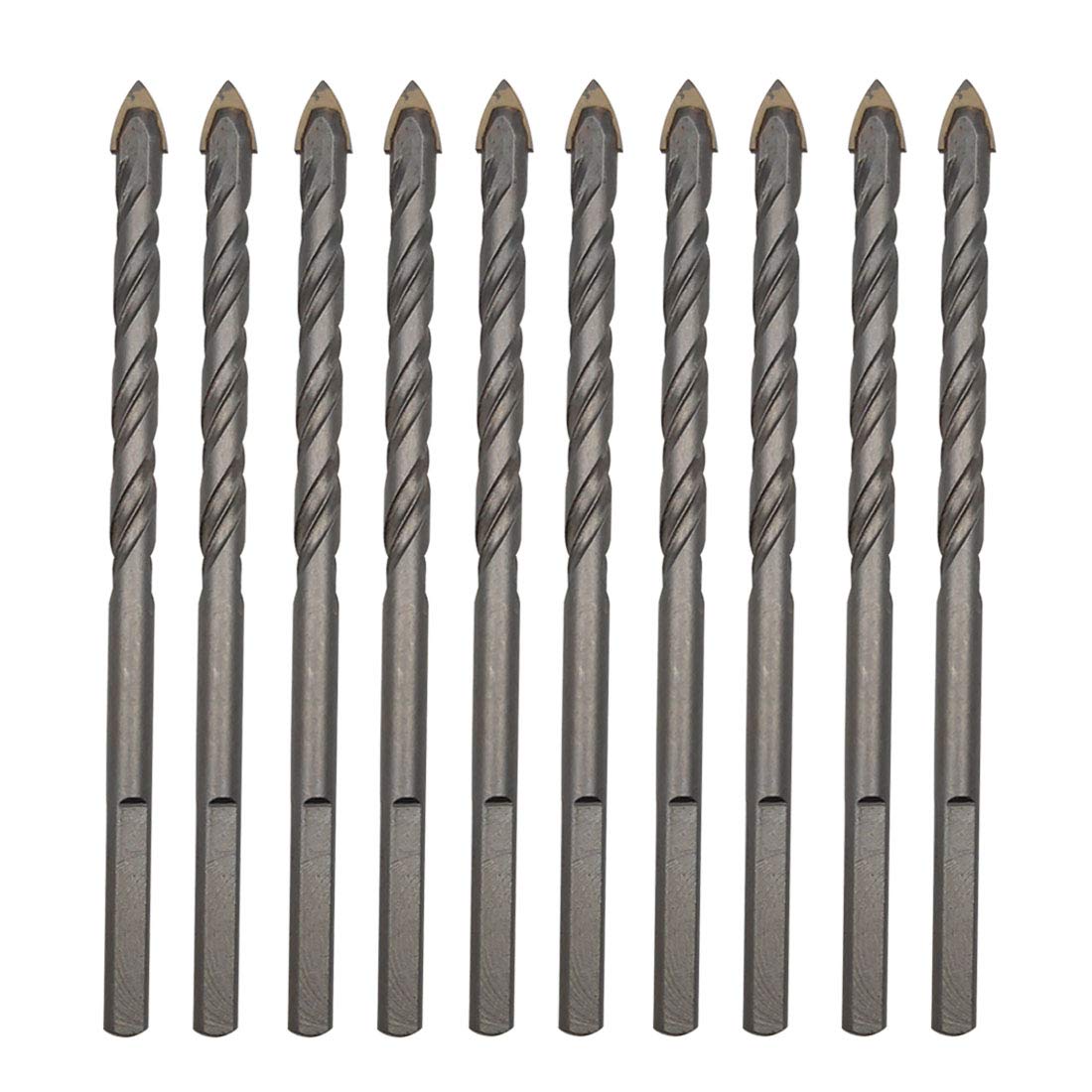 10-Piece Sipery Masonry Drill Bit Set with Tungsten Carbide Hex Shank - Ideal for Drilling in Ceramic Tile