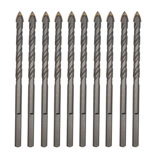 10-Piece Sipery Masonry Drill Bit Set with Tungsten Carbide Hex Shank - Ideal for Drilling in Ceramic Tile