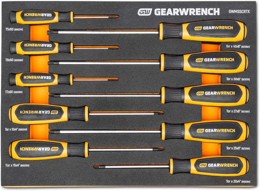 10-Piece Torx Dual Material Screwdriver Set with Foam Storage Tray by GEARWRENCH