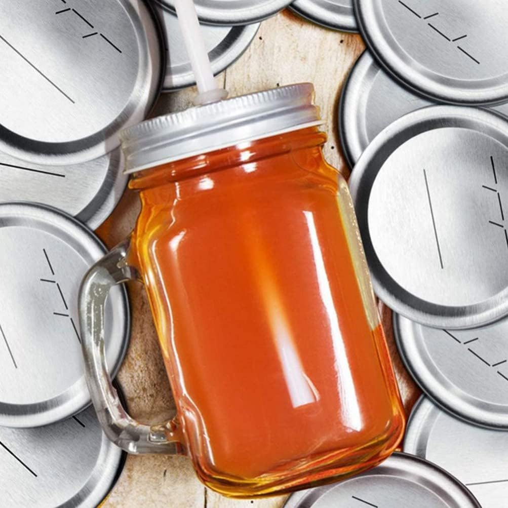 10 Sets Mason Jar Lids - Regular and Wide Mouth Canning Lids - Leakproof and Bulk Canning Supplies