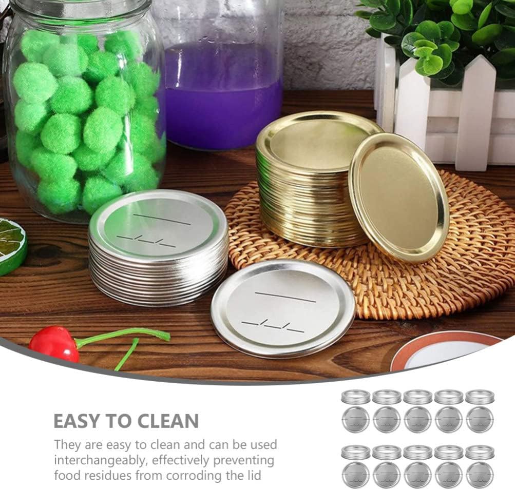 10 Sets Mason Jar Lids - Regular and Wide Mouth Canning Lids - Leakproof and Bulk Canning Supplies