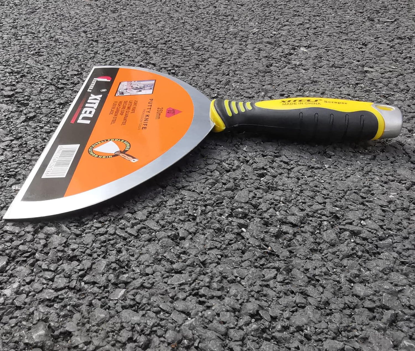 10" Stainless Steel Putty Scraper with Plastic Handle - Ideal for Taping, Painting, and Removing Wallpaper from Walls and Floors