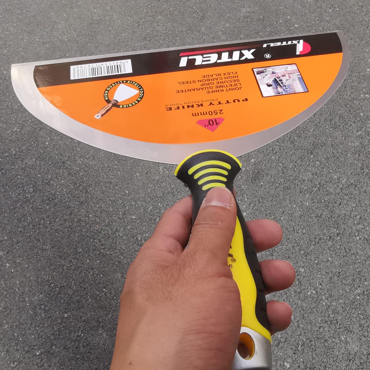 10" Stainless Steel Putty Scraper with Plastic Handle - Ideal for Taping, Painting, and Removing Wallpaper from Walls and Floors