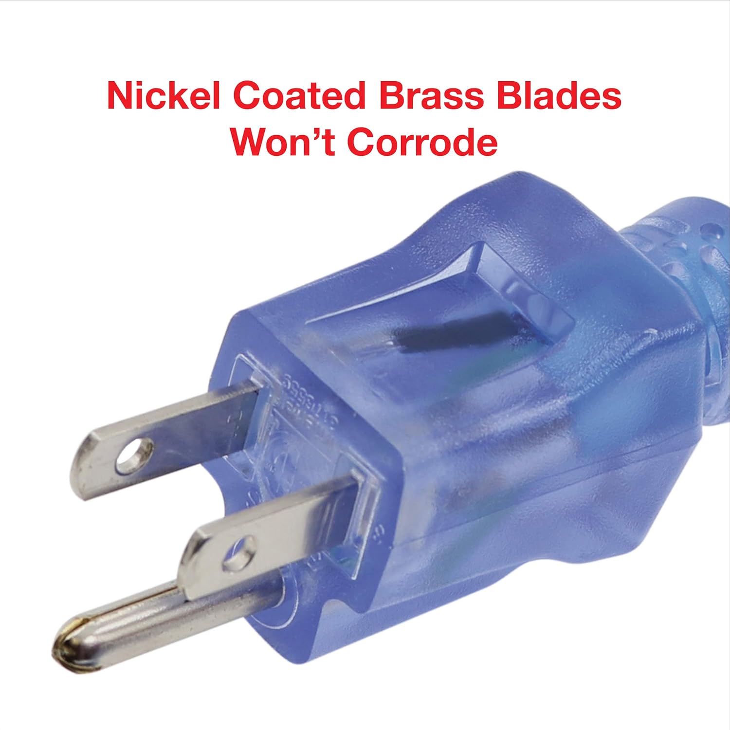 100 FT Blue Outdoor Extension Cord for Extreme Cold -50°C | 14/3 SJTW, 3 Prong Grounded Plug, Power Indicator Light