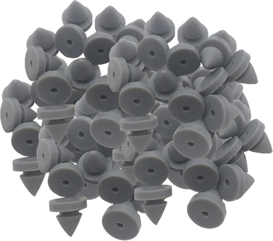 100 Pack Heavy Duty Rubber Door Silencer for Metal Frame - 1/2 Inch Diameter Anti Collision Hinge Outlet