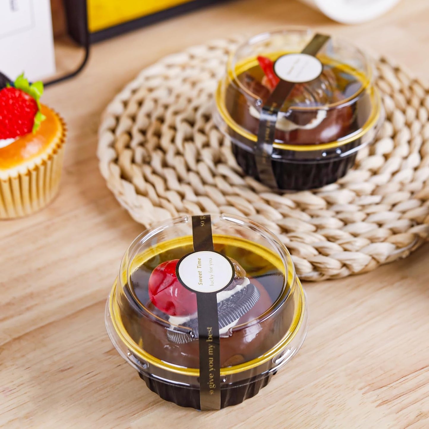 100 Pack Mini Loaf Pans with Lids and Spoons Bundle by NPLUX