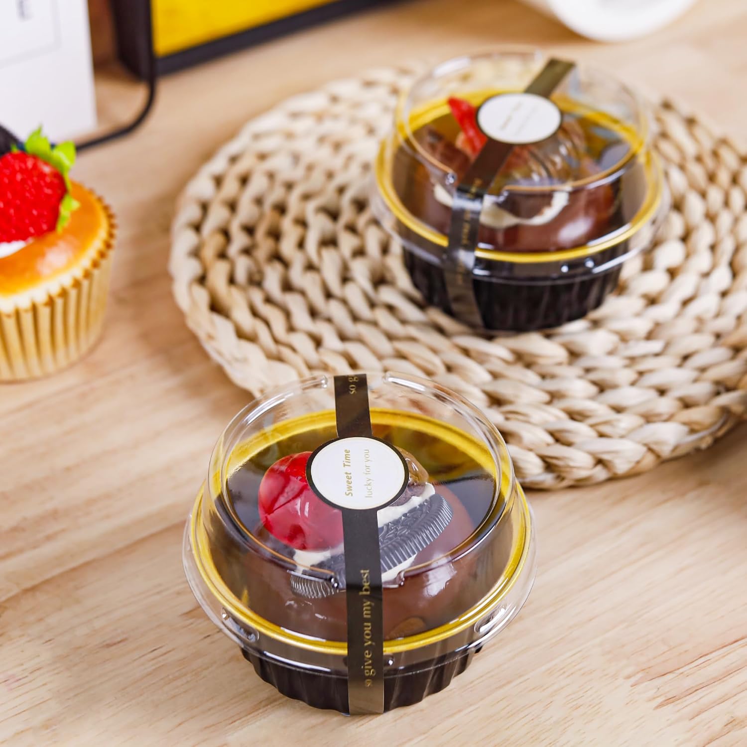 100 Pack Mini Loaf Pans with Lids and Spoons Bundle by NPLUX