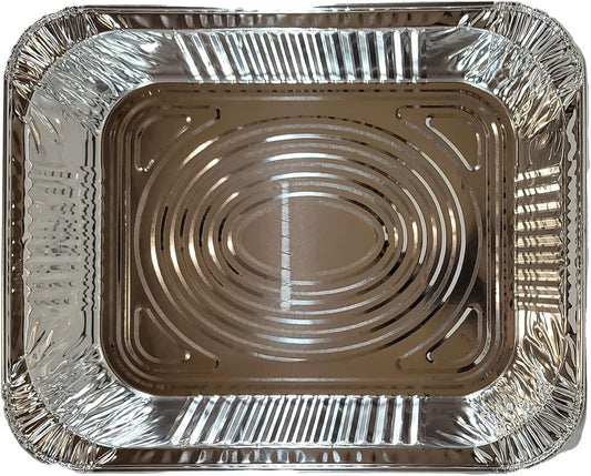 100 Pack of DHG Professional 9"x13" Aluminum Foil Drip Pans for Steam Tables - Half Size Aluminum Trays (No Lids)