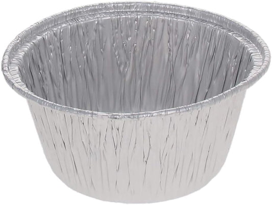 100-Pack Othmro 3.2"x1.5" Round Aluminum Foil Food Containers - 100ml Disposable Takeout Pans for Cooking, Baking, Heating, and Storing