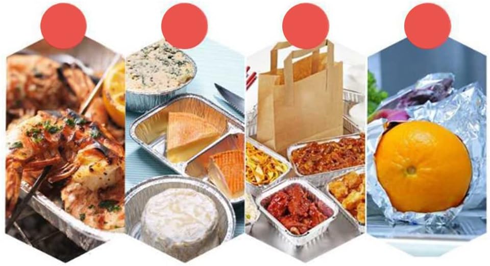 100-Pack Othmro 3.2"x1.5" Round Aluminum Foil Food Containers - 100ml Disposable Takeout Pans for Cooking, Baking, Heating, and Storing