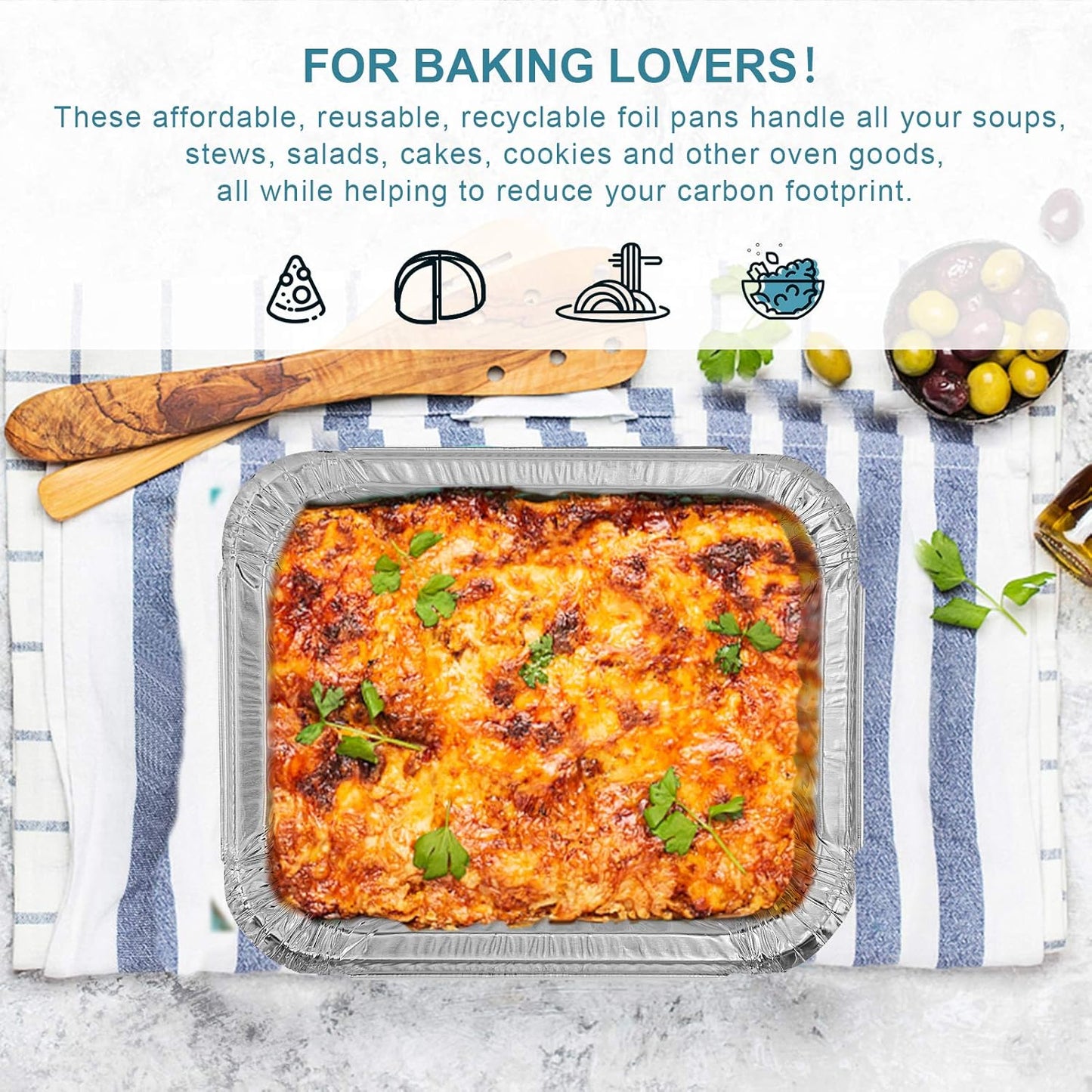 100 Pack XIAFEI 1LB Takeout Foil Pans with Lids - Disposable Aluminum Food Storage for Catering, Parties, Meal Prep - Recyclable Drip Pans for BBQ, Freezer, Potluck - 5.5"x4.5"x1.57