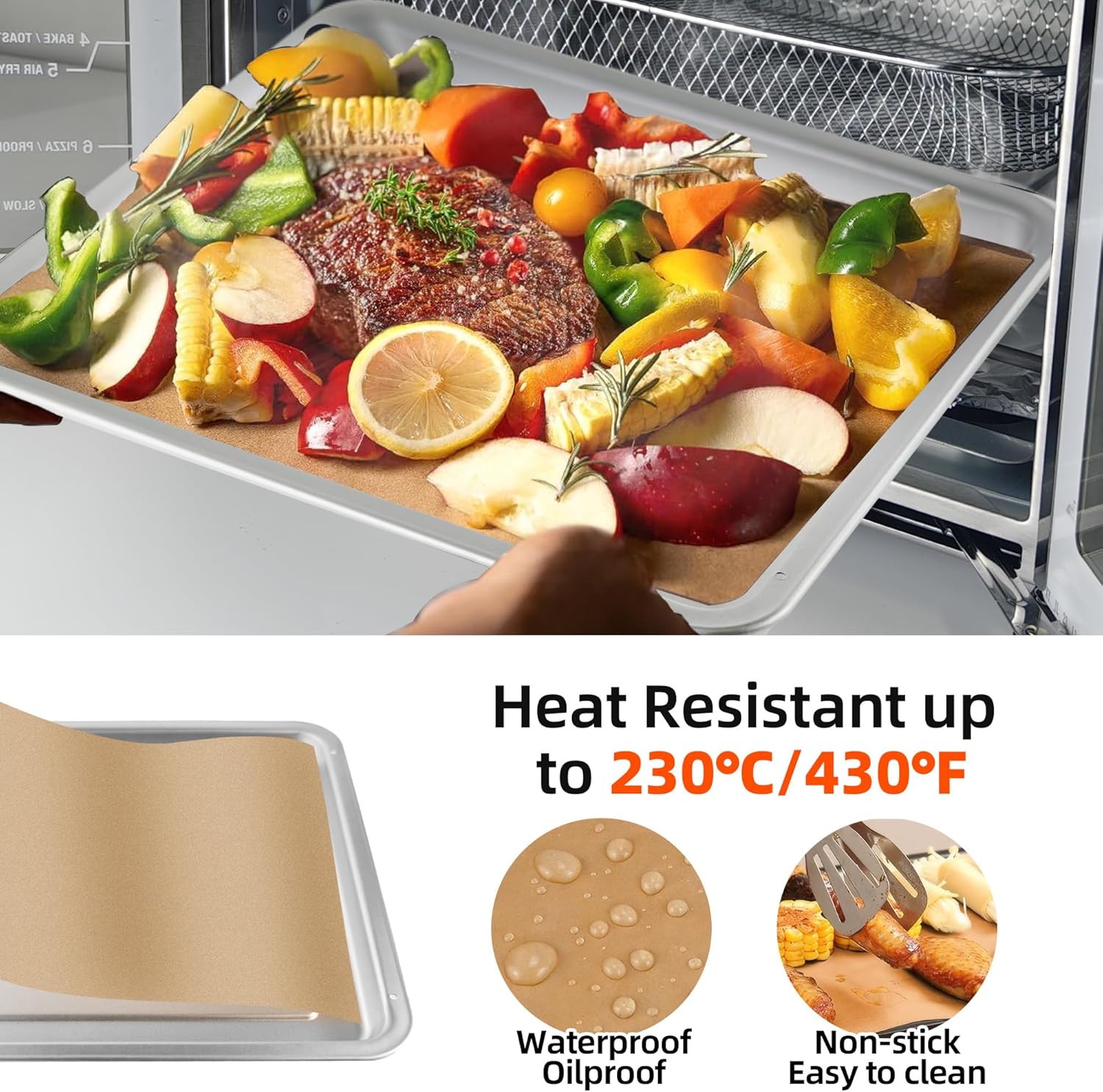 100 PCS Unbleached Air Fryer Liners for Breville BOV900BSS - Compatible with Breville the Smart Oven Air Fryer Pro, Includes 4 Oven Liners