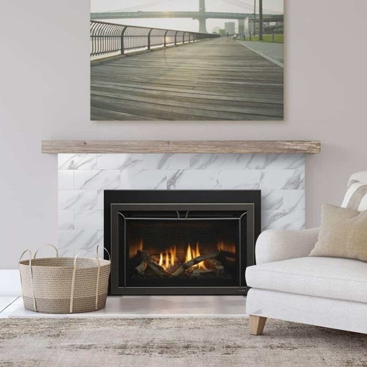 100-Piece Peel and Stick Backsplash Tiles - Polished White Marble Look, 3" x 6" PVC Tiles for Kitchen, Bathroom, Laundry Room, Fireplace - Easy Installation