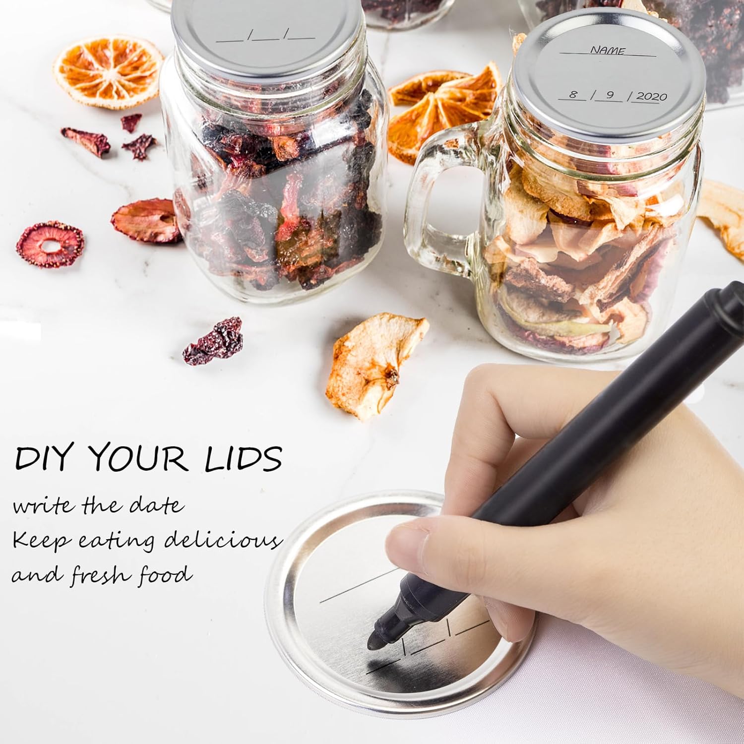 100 Regular Mouth Canning Lids for Ball Kerr Jars - Leak Proof Airtight Seal, Rust Proof, Food Grade - 2.76in Jar Lids for DIY Canning