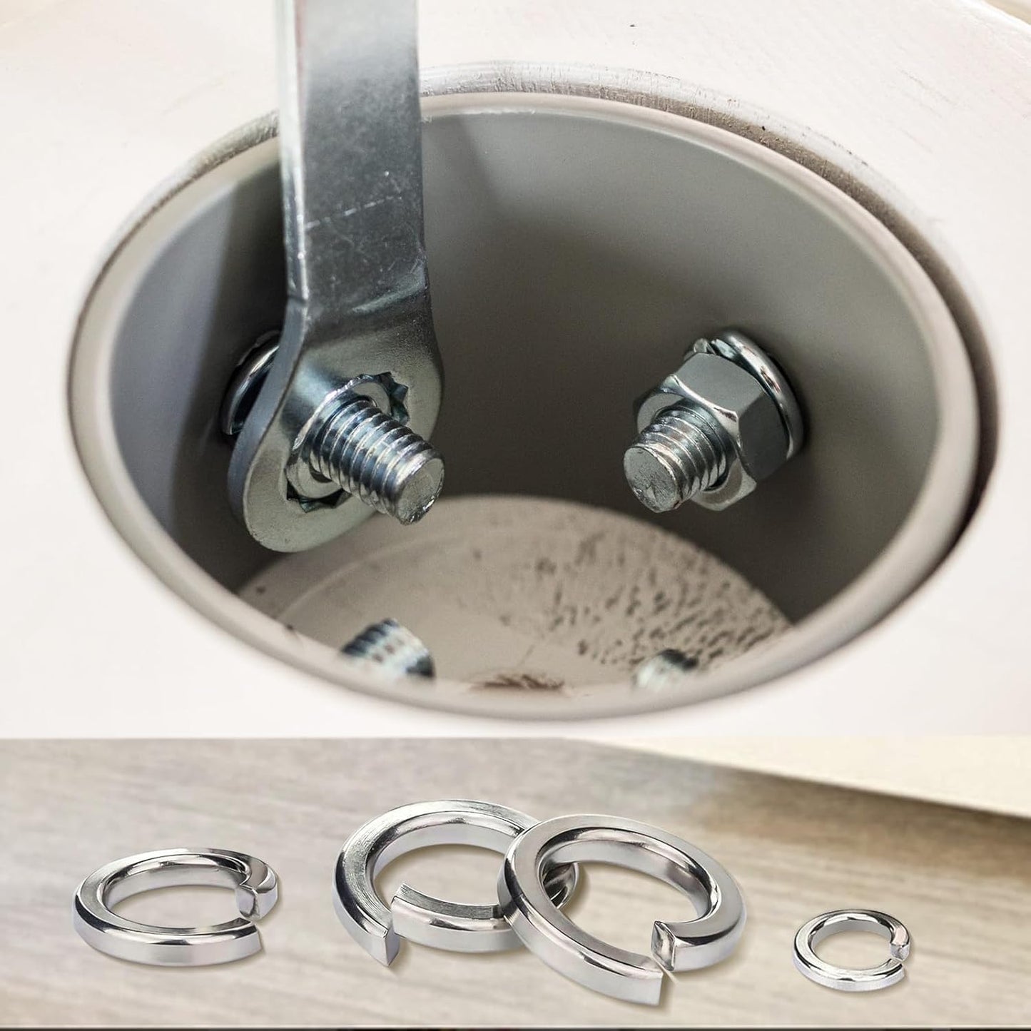 1000 Pack of Vifmy Spring Lock Washers Assortment Kit - Metric Split Lock Washer Set for Screws and Bolts, 304 Stainless Steel, M2-M12 Sizes