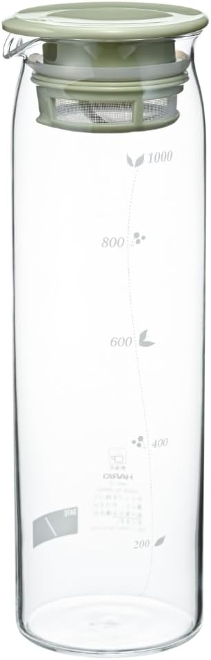 1000ml Hario "Mizudashi" Smoky Green Cold Brew Tea Bottle for Refreshing Beverages