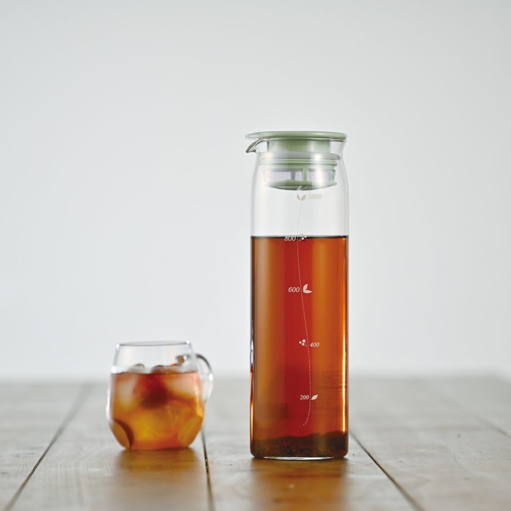 1000ml Hario "Mizudashi" Smoky Green Cold Brew Tea Bottle for Refreshing Beverages