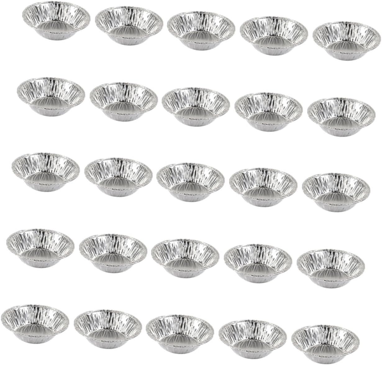 100pc Non-Stick Foil Tartlet Baking Trays for Egg Tarts - Easy to Use and Clean Pie Cases by WATIIFUFU