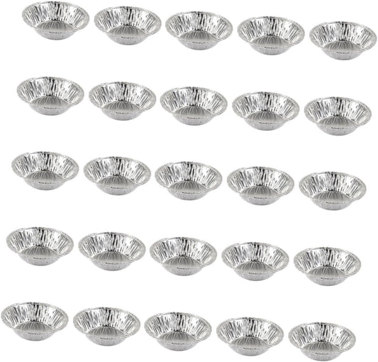 100pc Non-Stick Foil Tartlet Baking Trays for Egg Tarts - Easy to Use and Clean Pie Cases by WATIIFUFU