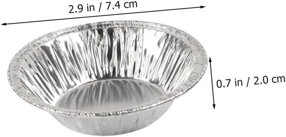 100pc Non-Stick Foil Tartlet Baking Trays for Egg Tarts - Easy to Use and Clean Pie Cases by WATIIFUFU