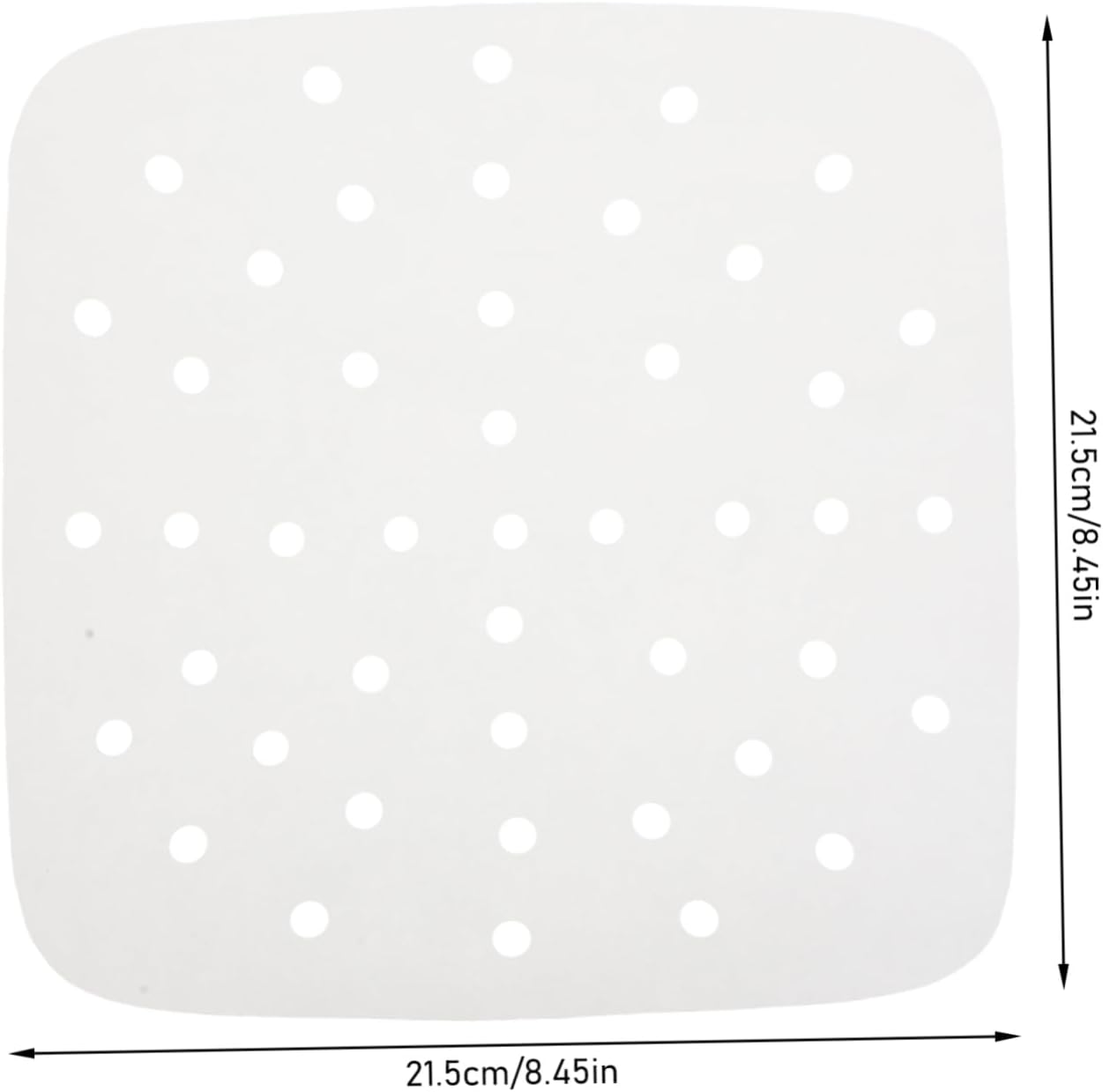 100pcs Air Fryer Paper Liners for Toaster Oven, Convection Oven, Replacement Tray, Accessories Pan, Cookbook - White