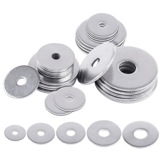 100Pcs M3 x 15mm Stainless Steel Fender Washers Set for Screw Hardware Lock - Flat Washers