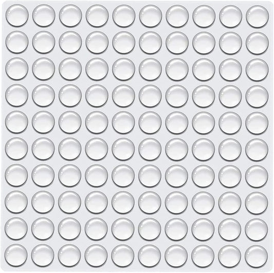 100PCS TCPENG® Clear Rubber Feet Adhesive Pads for Furniture - Non-Slip Cabinet Stoppers, Self-Adhesive Dots for Door Furniture