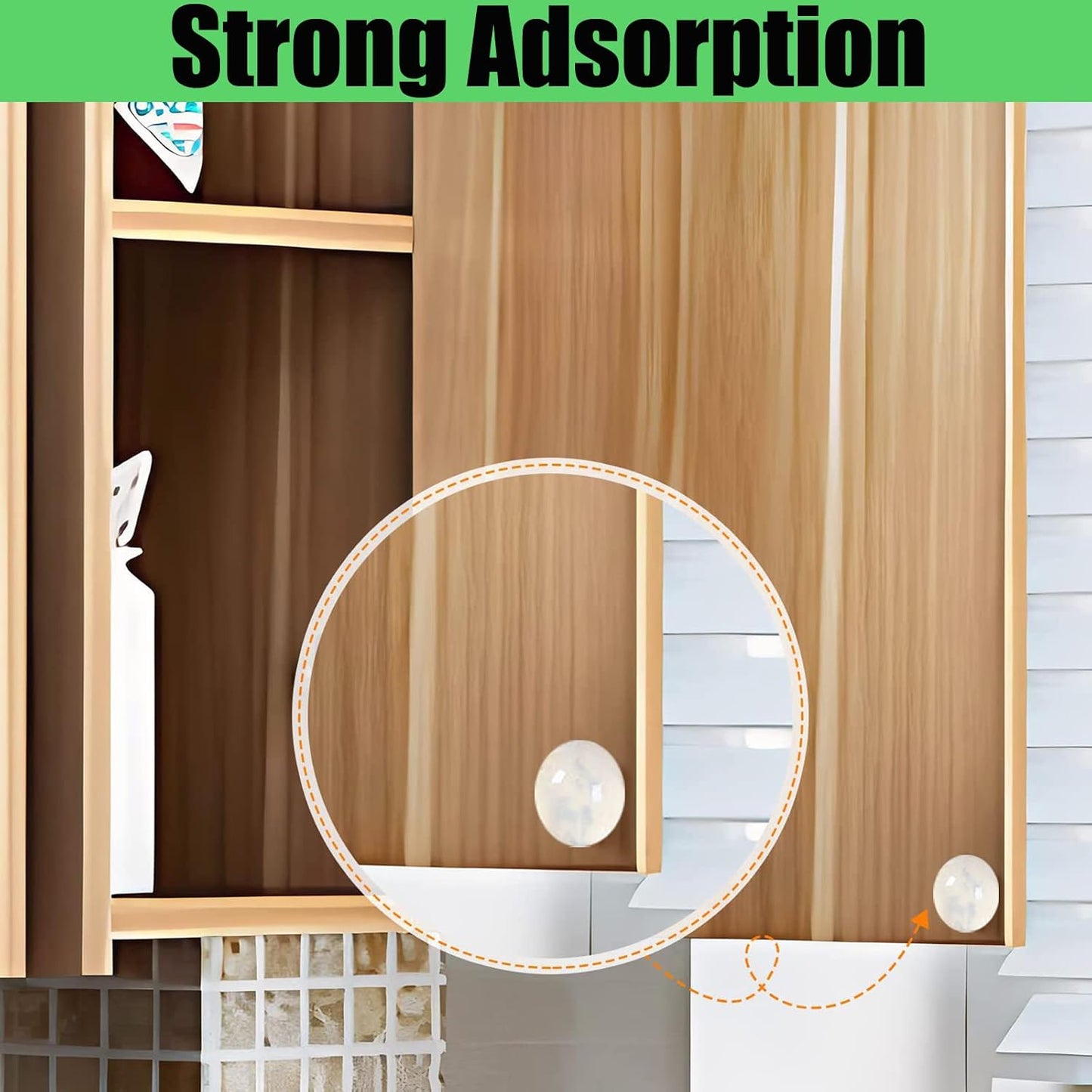 100PCS TCPENG® Clear Rubber Feet Adhesive Pads for Furniture - Non-Slip Cabinet Stoppers, Self-Adhesive Dots for Door Furniture