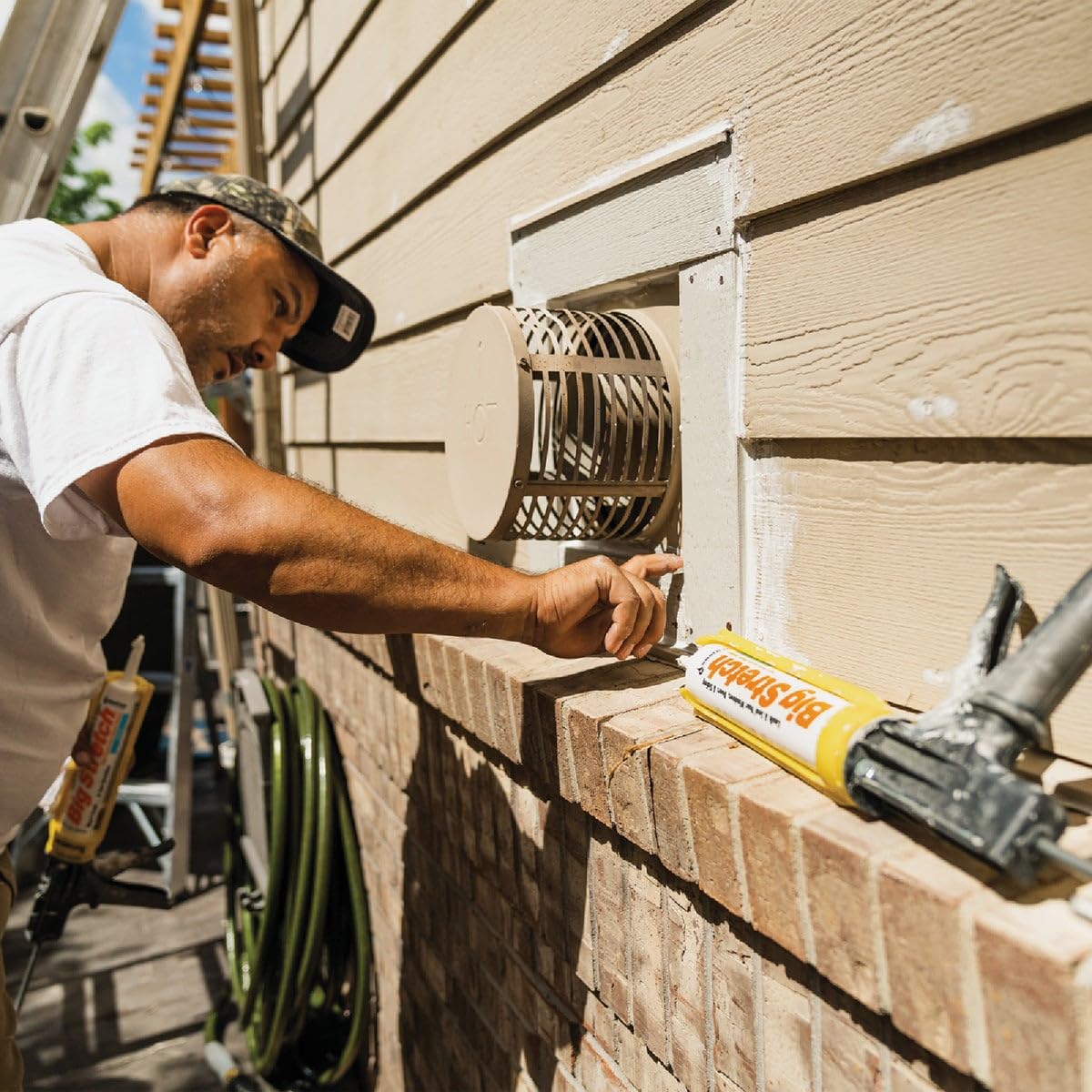 10.5 oz Tan Sashco Big Stretch Acrylic Latex Caulking Sealant - High Performance Formula (10014)