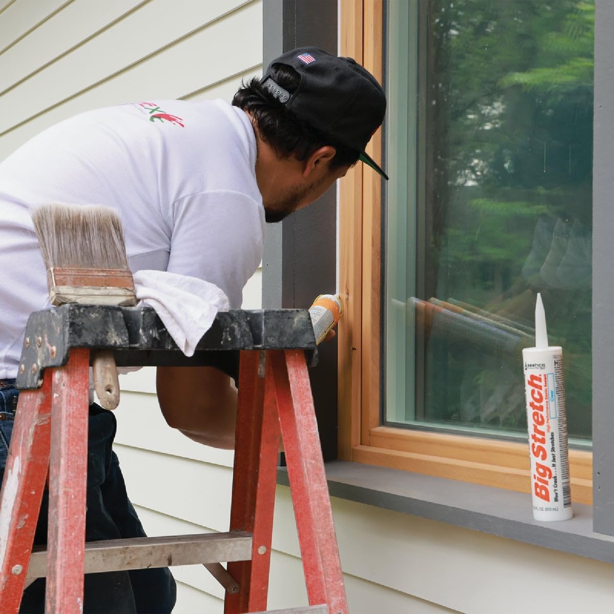 10.5 oz Tan Sashco Big Stretch Acrylic Latex Caulking Sealant - High Performance Formula (10014)