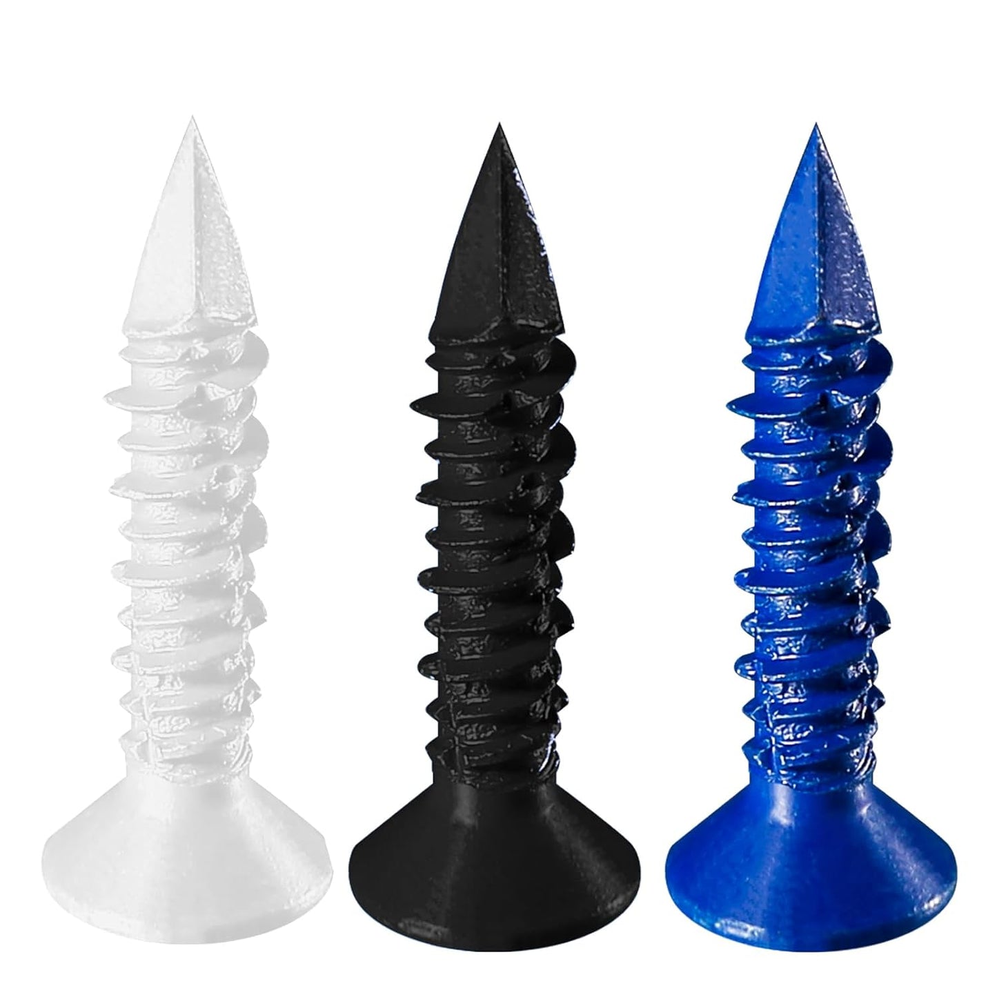 105-Piece Concrete Screw Anchor Kit for Masonry, Block, Brick Stucco - 3/16" Blue/Black/White Flat Head Set by Wensilon