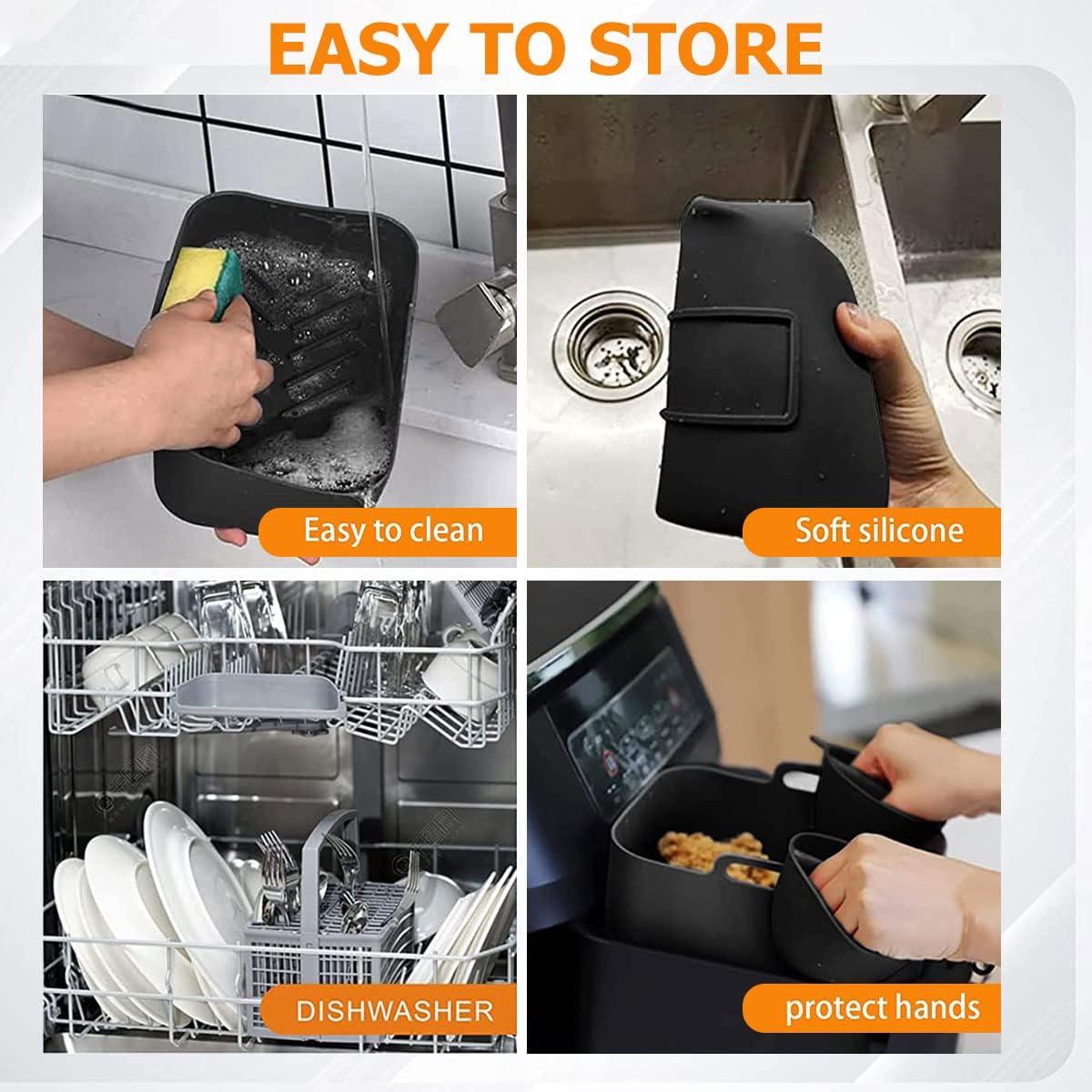106-Piece Air Fryer Accessories Set with 304 Stainless Steel Steam Rack, Silicone Pad, and Baking Pan - Multifunctional Grilling Rack for 3.7QT to 4.2QT Double Basket Air Fryer by ZHAZHAMO