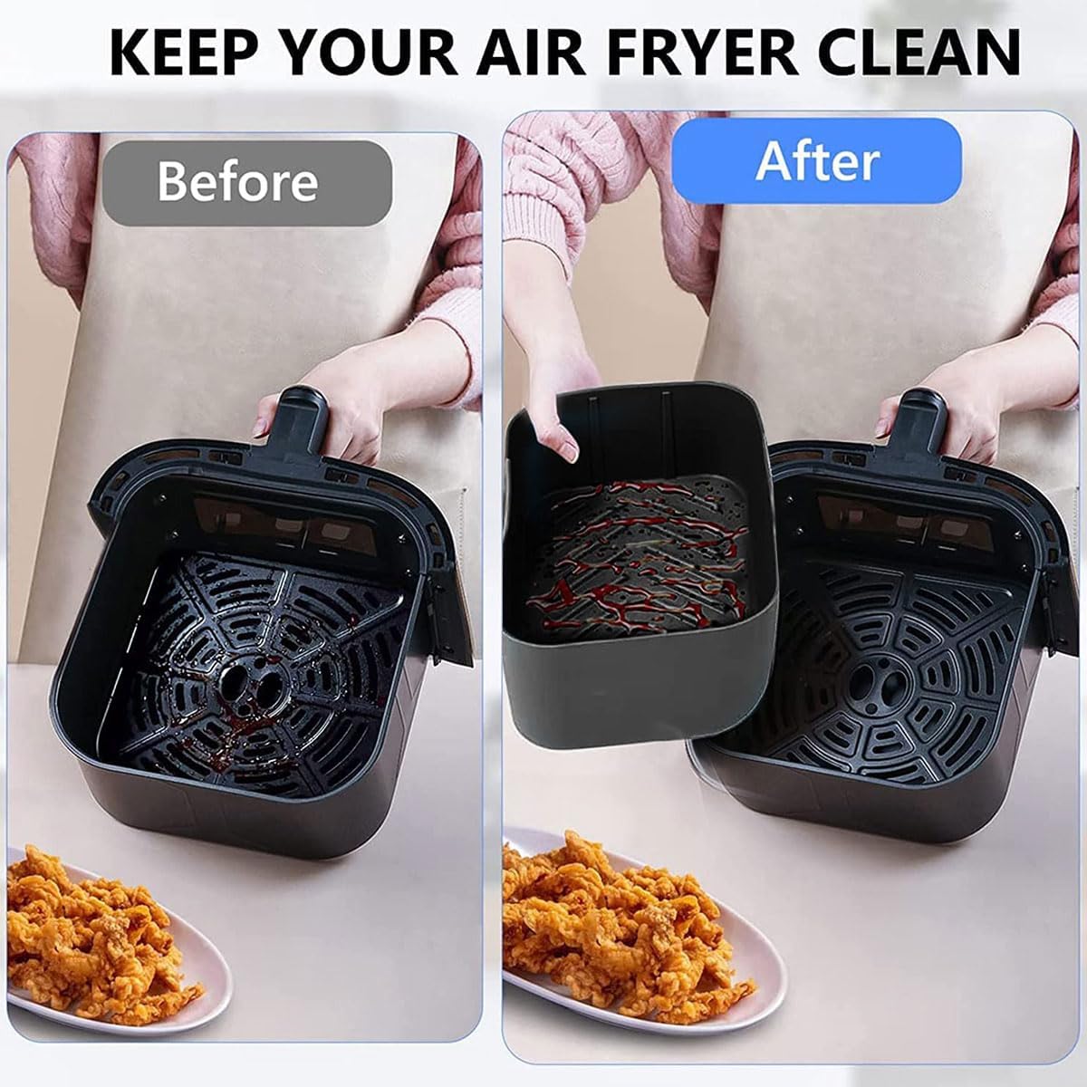 106-Piece Air Fryer Accessories Set with 304 Stainless Steel Steam Rack, Silicone Pad, and Baking Pan - Multifunctional Grilling Rack for 3.7QT to 4.2QT Double Basket Air Fryer by ZHAZHAMO