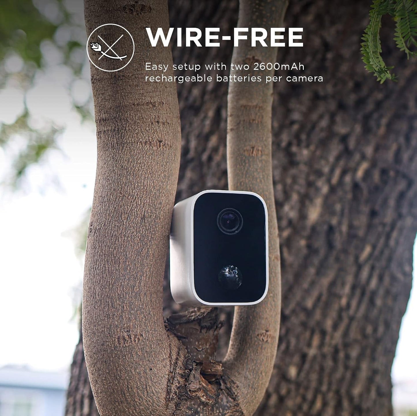 1080p Full HD Outdoor Wi-Fi Battery-Operated Smart Security Cameras System by Home Zone Security