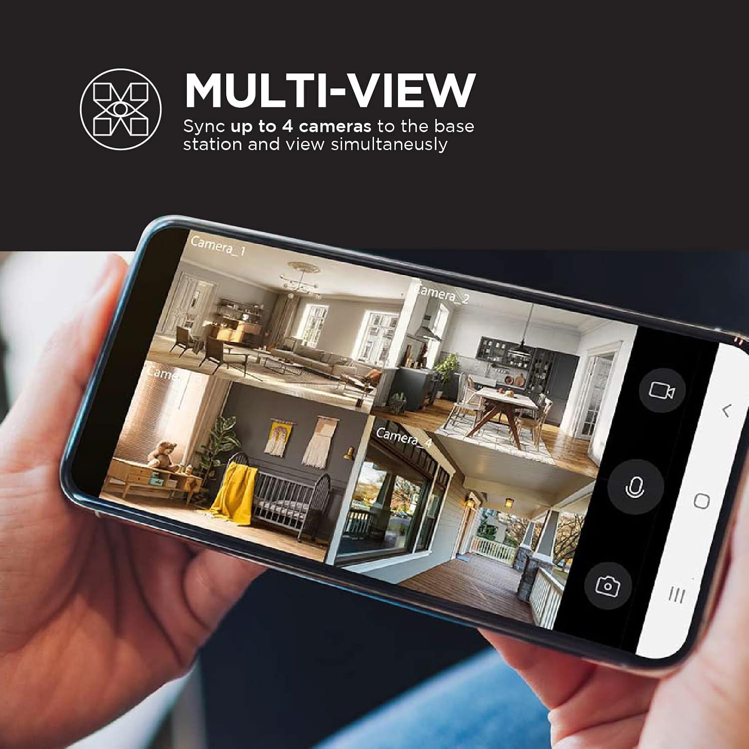 1080p Full HD Outdoor Wi-Fi Battery-Operated Smart Security Cameras System by Home Zone Security